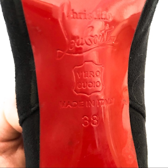 NWOT{CHRISTIAN LOUBOUTIN} Black Suede Booties - Picture 8 of 8